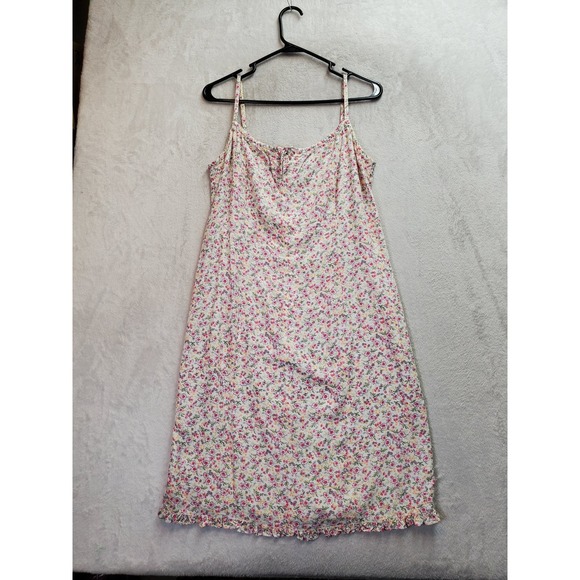 Aéropostale Tank Dress Women Size 12 Multi Floral 100% Rayon Sleeveless Back Zip - Picture 1 of 9